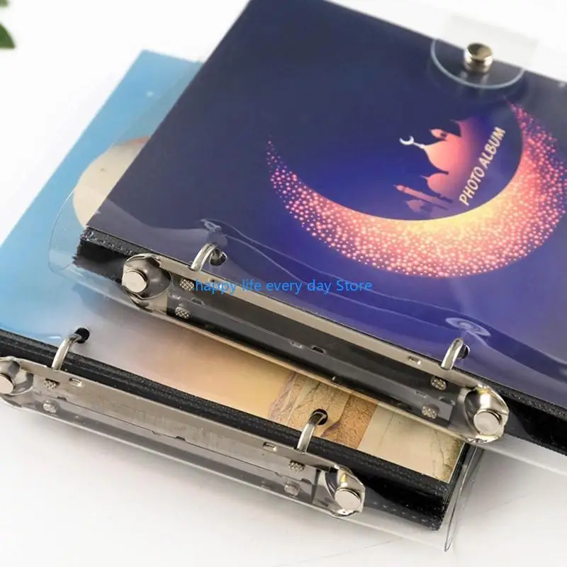 T8uc 6 дюйм 50 карманов фотоальбома Moon Loose Leaf Picture Storage ScrapBooking для рамки корпуса для детей детей