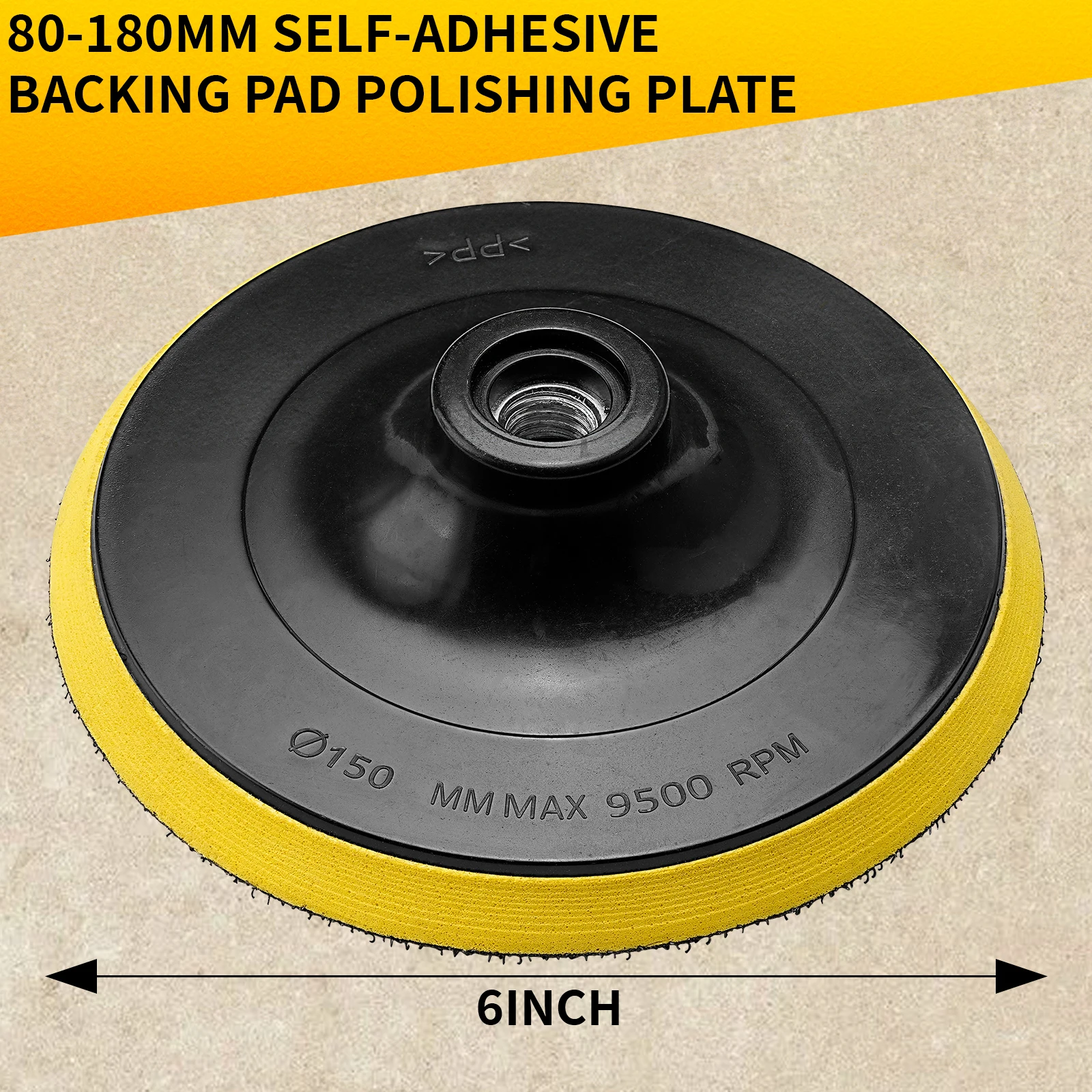 SI FANG Self-Adhesive Polishing Pad Plate with M10/14/16mm Thread Adapter Disk Accessory for Polishing Machine Electric Sander