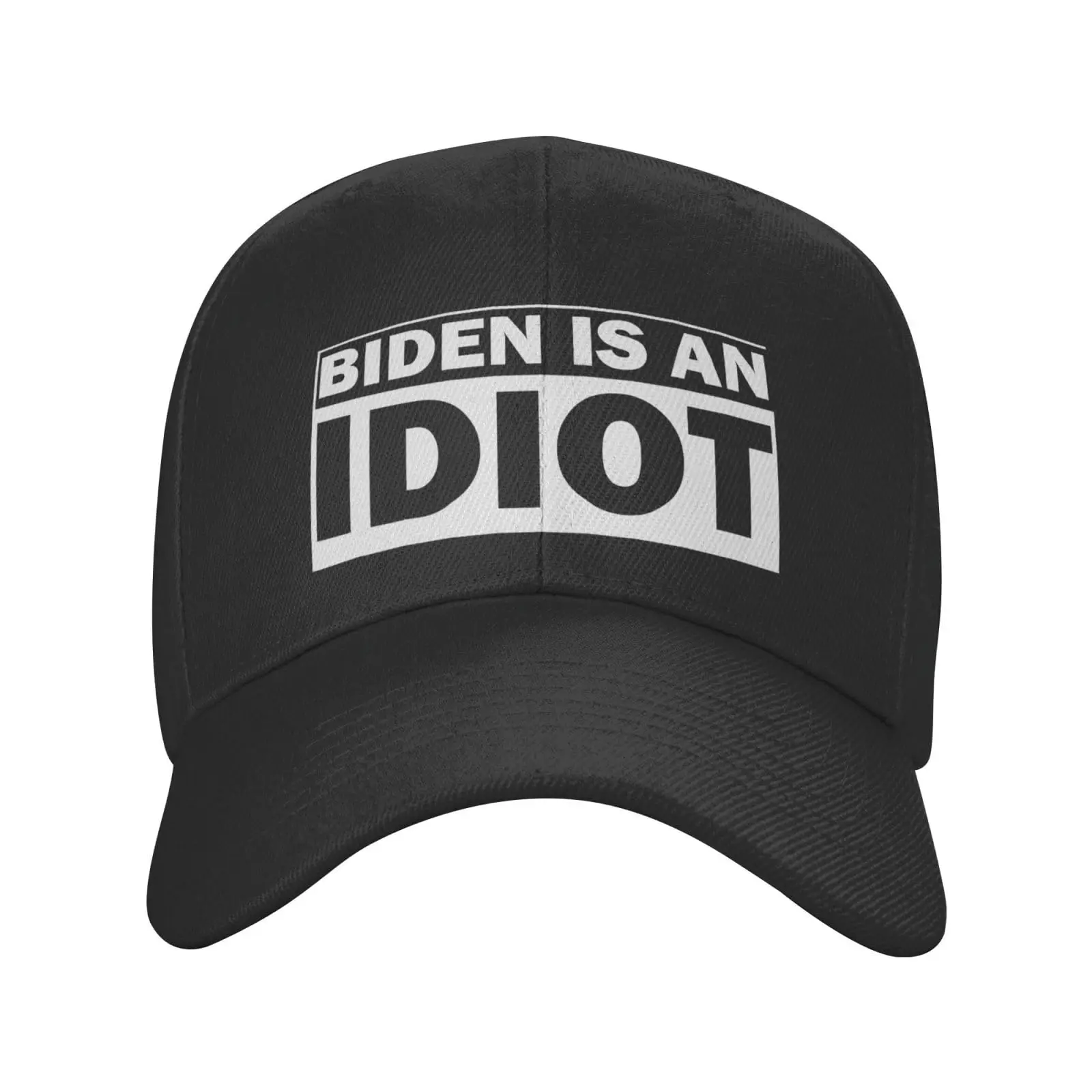 Biden is an Idiot Adult Baseball Cap Adjustable Classic Casquette Hat Funny Fashion Cap for Men Women Black