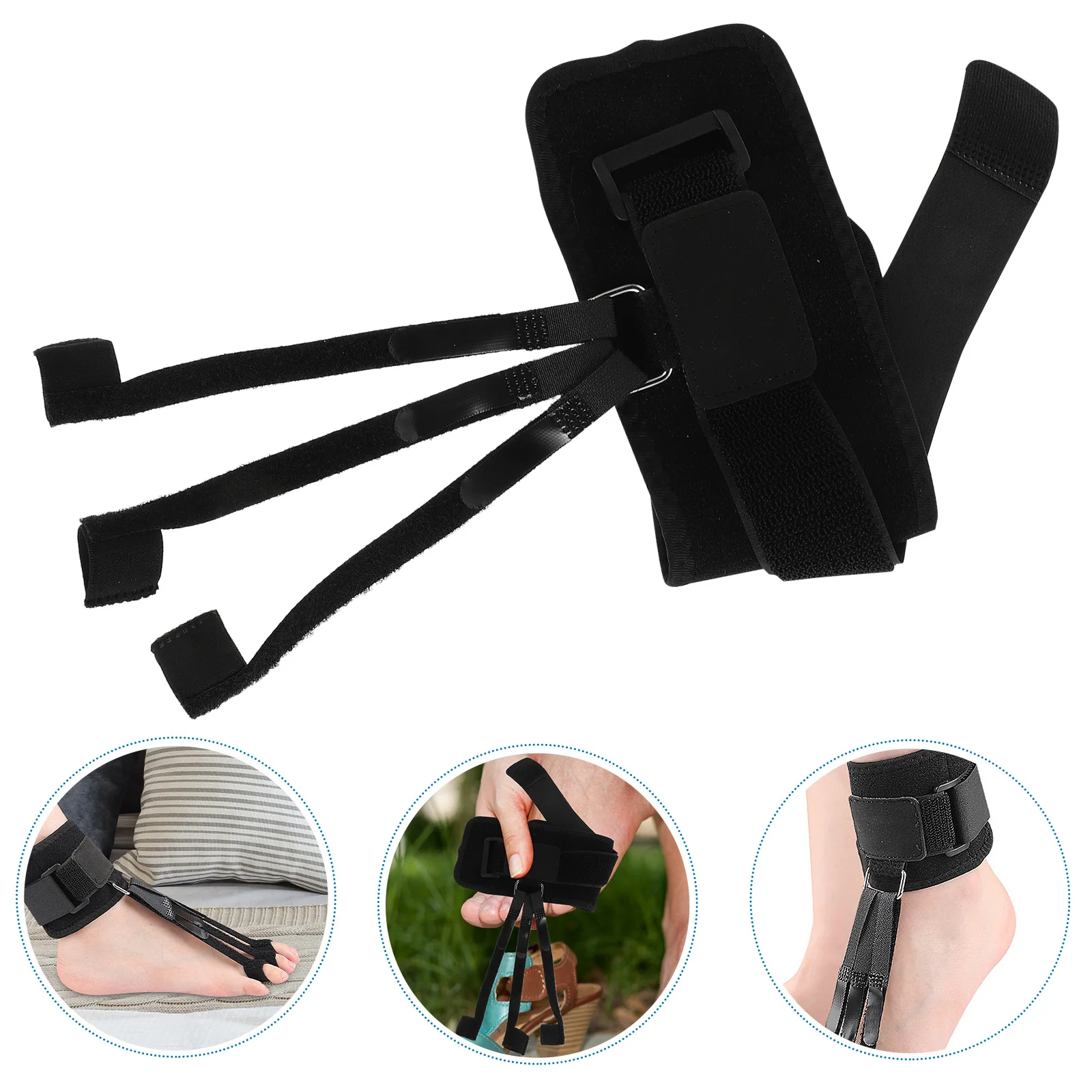 

2 Pcs Toe Traction Device Ankle Brace for Stability Achilles Tendon Support Strap Curly Polyester Adjustable Foot