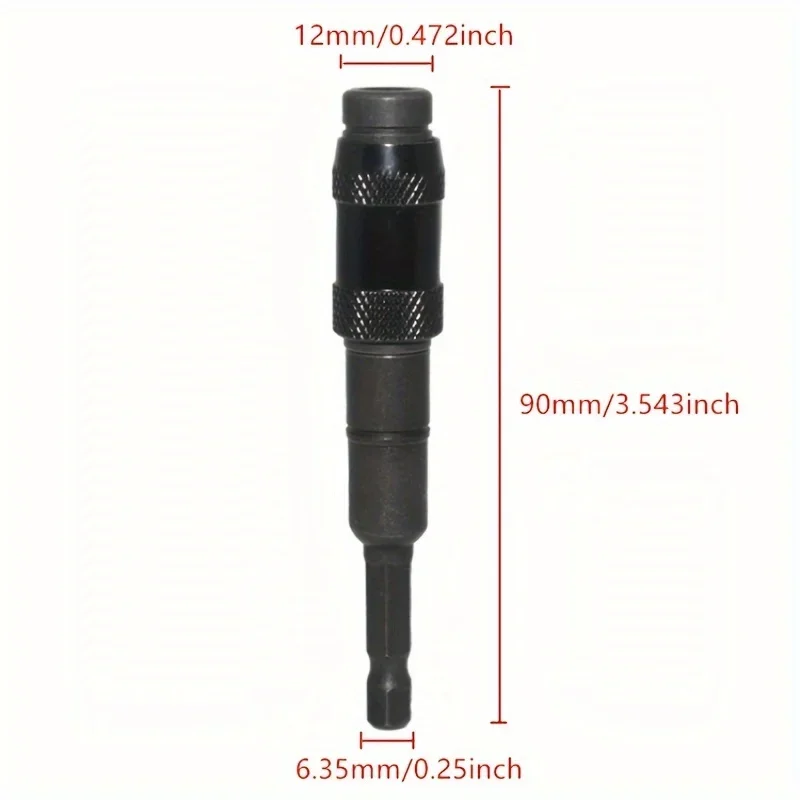 1pc Magnetic Screw Drill Tip, 1/4" Impact Tough Bit Holder With 20° Pivoting , Bendable Extender Quick Change Locking Rotating