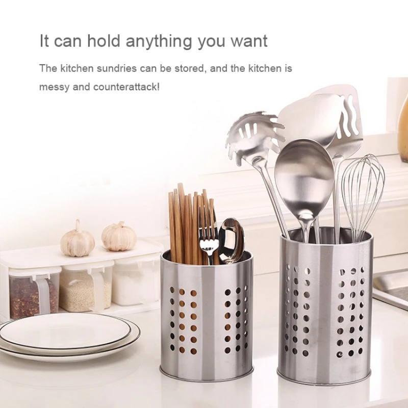 Stainless Steel Durable Chopsticks Stand Kitchen Utensil Container Utensil Utensil Spoon Knife And Fork Stand Kitchen Accessorie