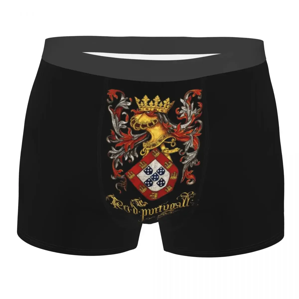 Armen Van Koning Van Portugal Vlag Man Ondergoed Boxershort Slipje Warm Ademende Onderbroek Voor Homme