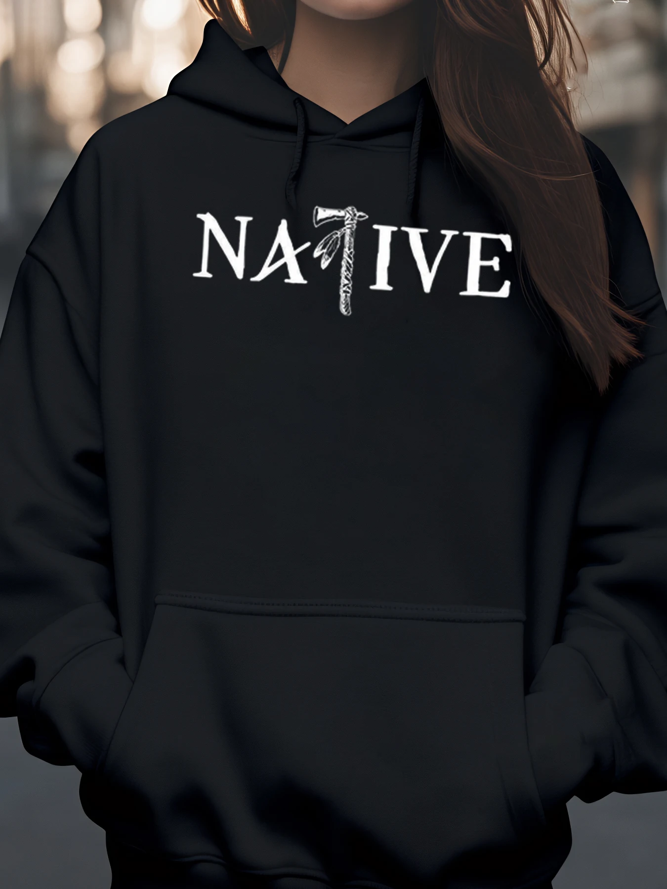 

Толстовка с принтом Native для повседневной носки для женщин и мужчин