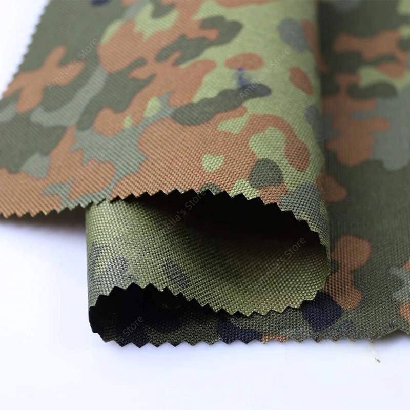 Tissu camouflage Flecktarn allemand en nylon 500D/1000D - CORDURA imperméable haute résistance pour gilets tactiques et sacs à dos