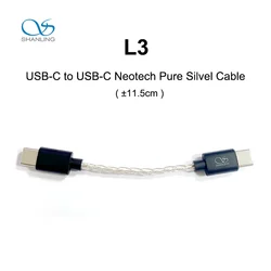 SHANLING L3 USB-C to  Neotech Pure Silvel Cable Audio Lines for UA3/UA5