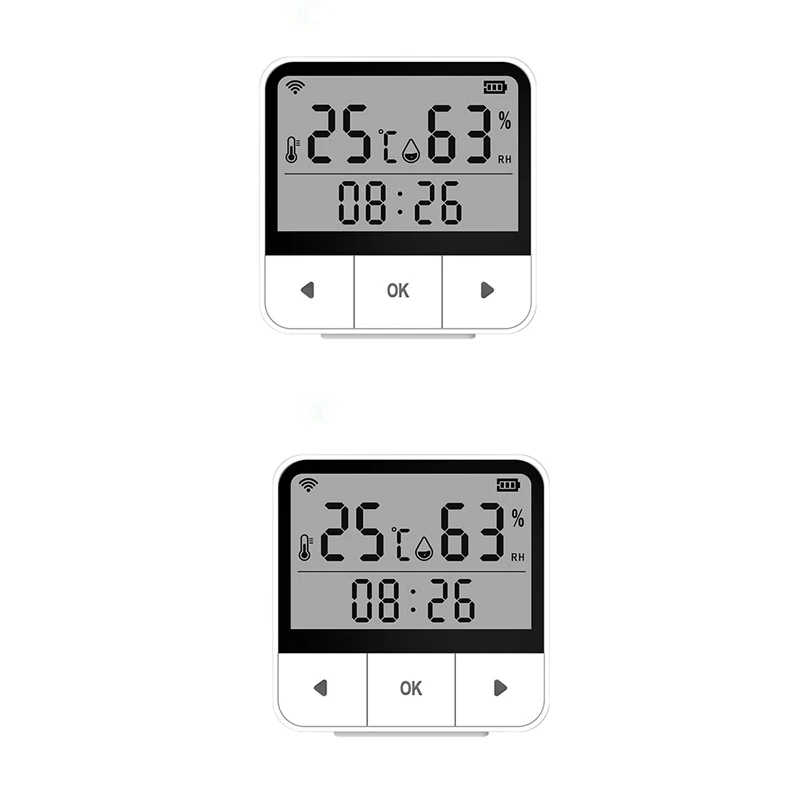 

Hot 2Pcs Tuya Smart Temperature And Humidity Sensor WIFI Indoor Hygrometer Thermometer Support Google Assistant Alexa