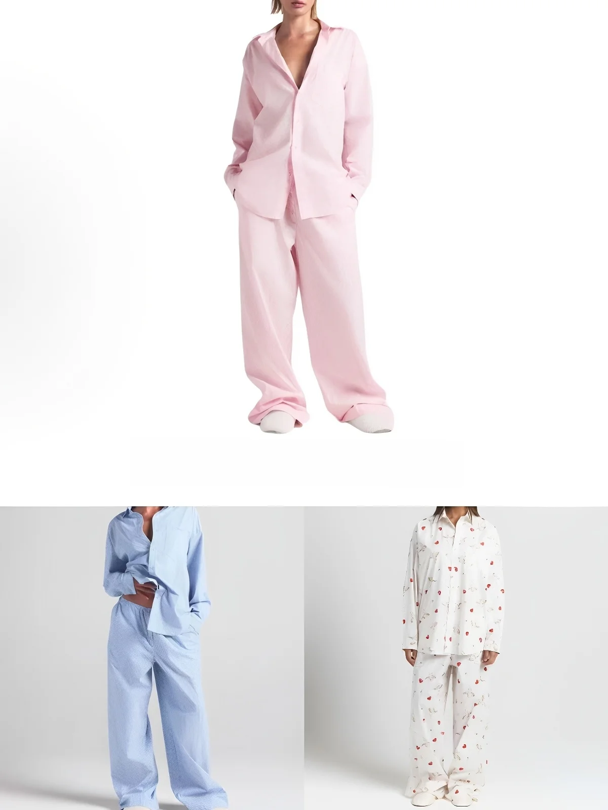 New Women's Pure Cotton Striped Long Sleeve Pants Sleepwear Set Casual Home Clothes Spring Summer Autumn Comfortable Breathable