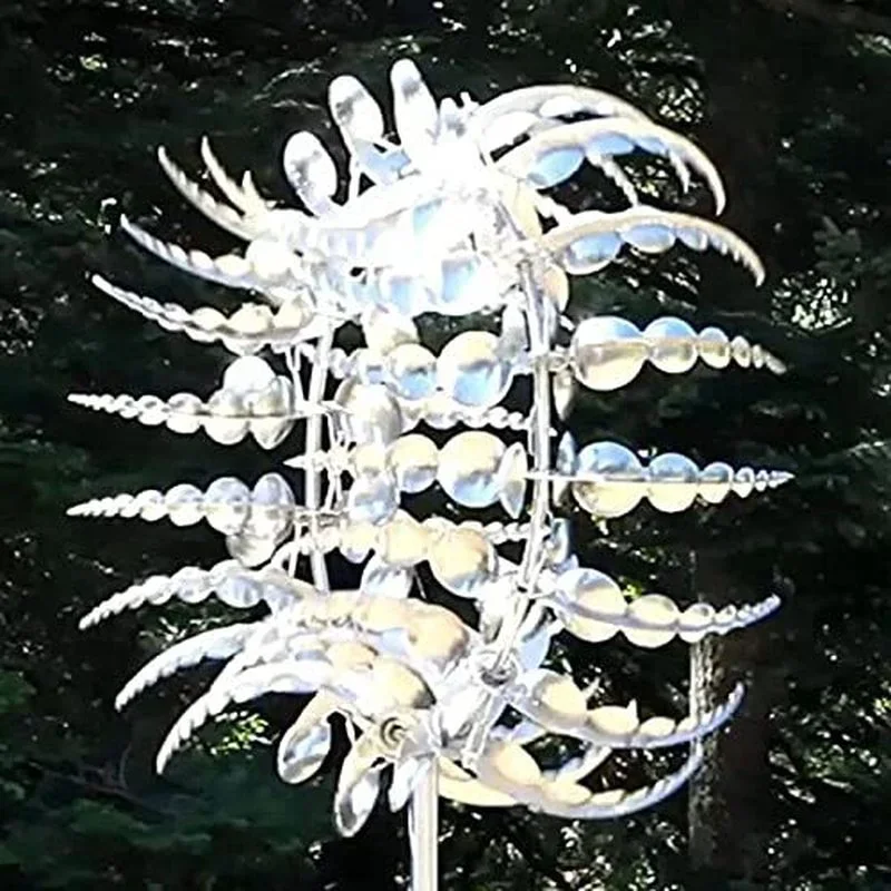 2021 Unique And Magical Metal Windmill Outdoor Dynamic Wind Spinners Wind Catchers Exotic Yard Patio Lawn Garden Decoration New