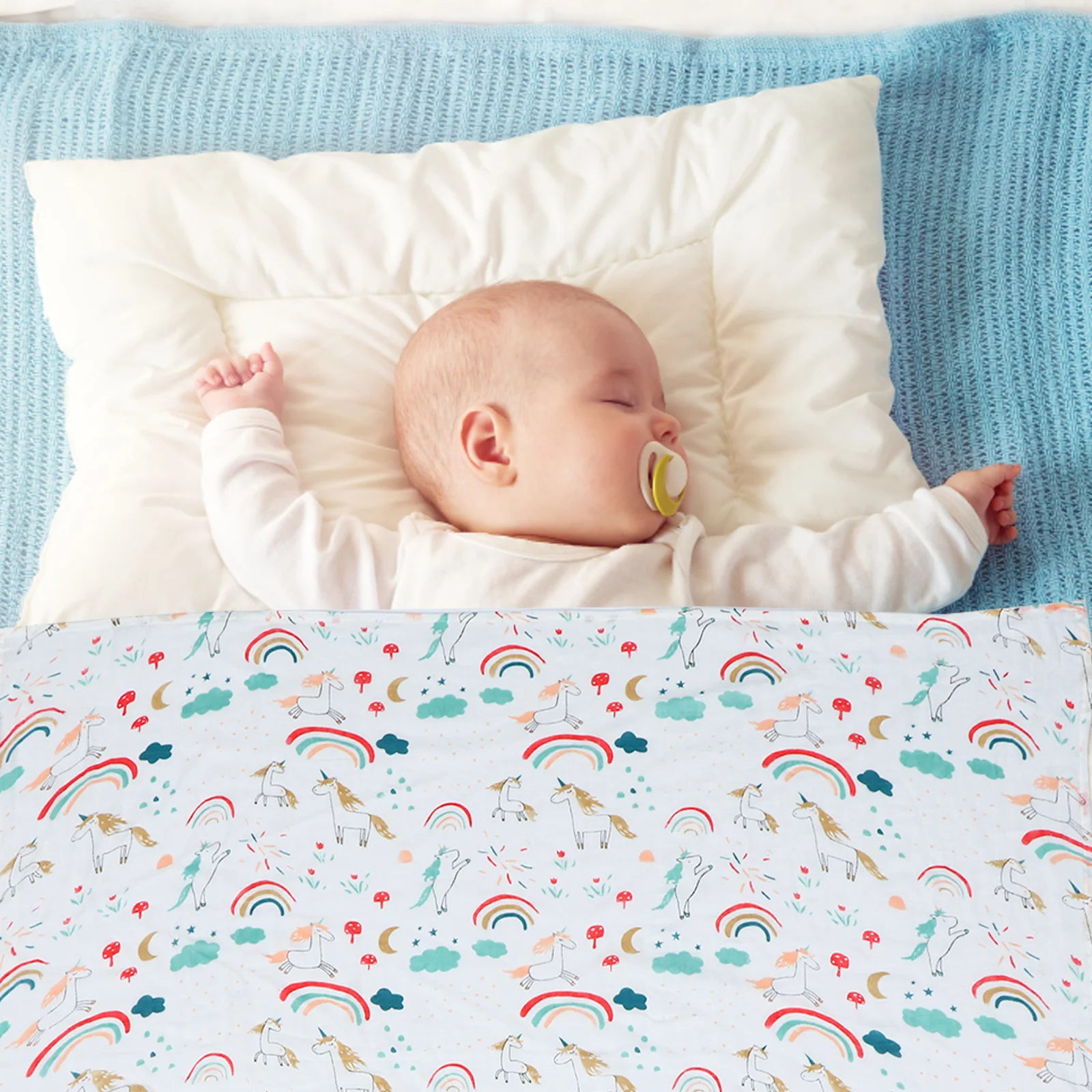 

1 шт., детское одеяло из бамбукового волокна с мультяшным принтом, мягкое дышащее детское пеленальное банное полотенце, большое пеленальное одеяло для младенцев