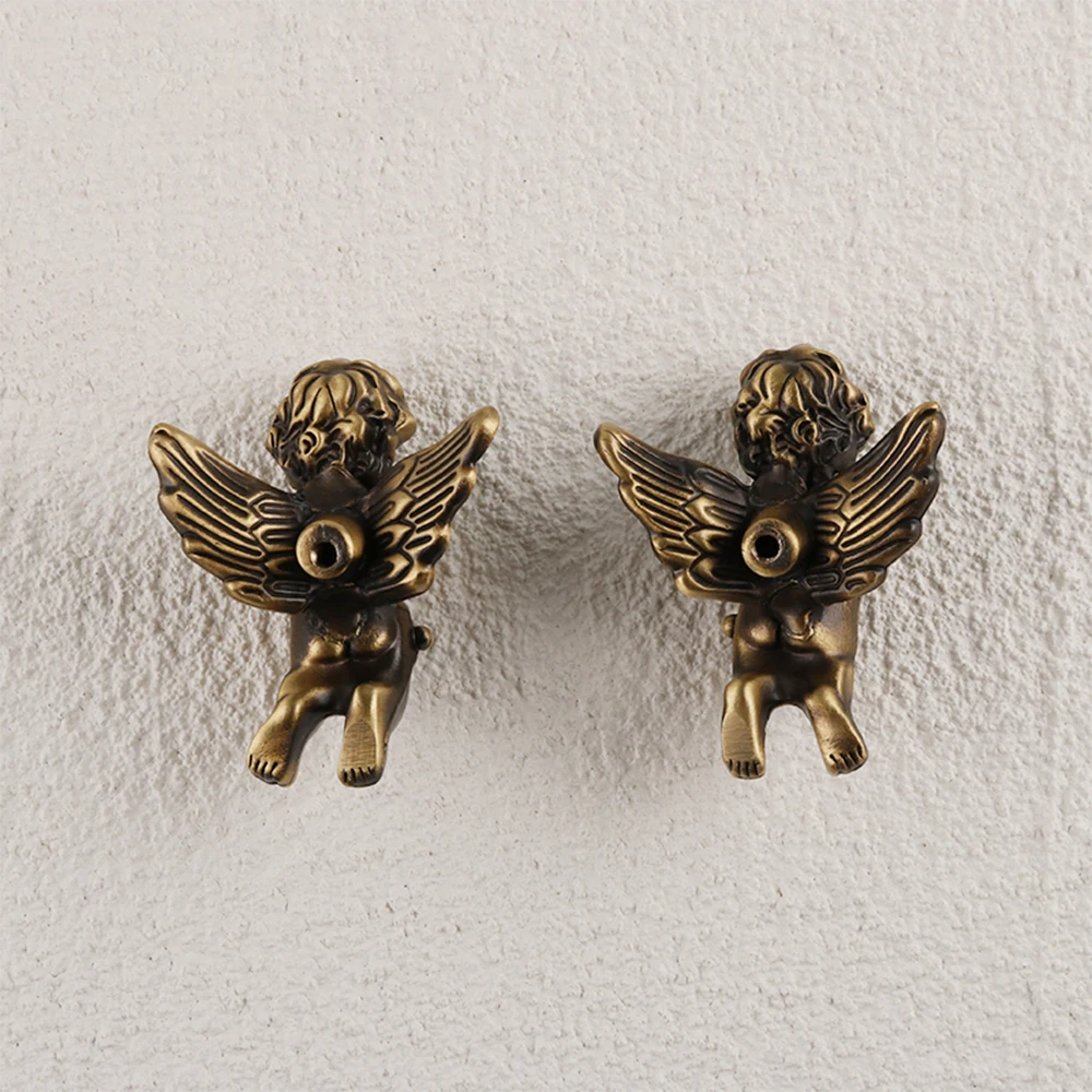 Cupid Cherub Brass Cabinet Door Knobs Home Decor Dresser Pulls Eros Nightstand Knobs Arrow Drawer Pulls Furniture Fine Hardware