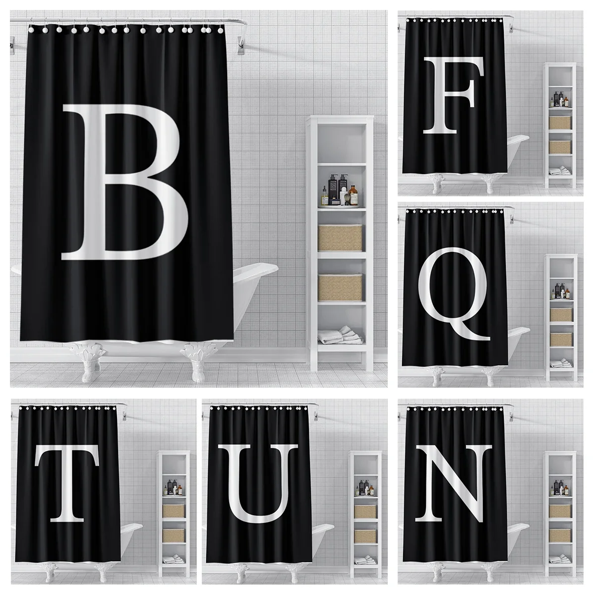 Home decor 26 letter shower curtains for bathroom waterproof fabric bathroom Curtains modern shower curtain 180x200 240x200