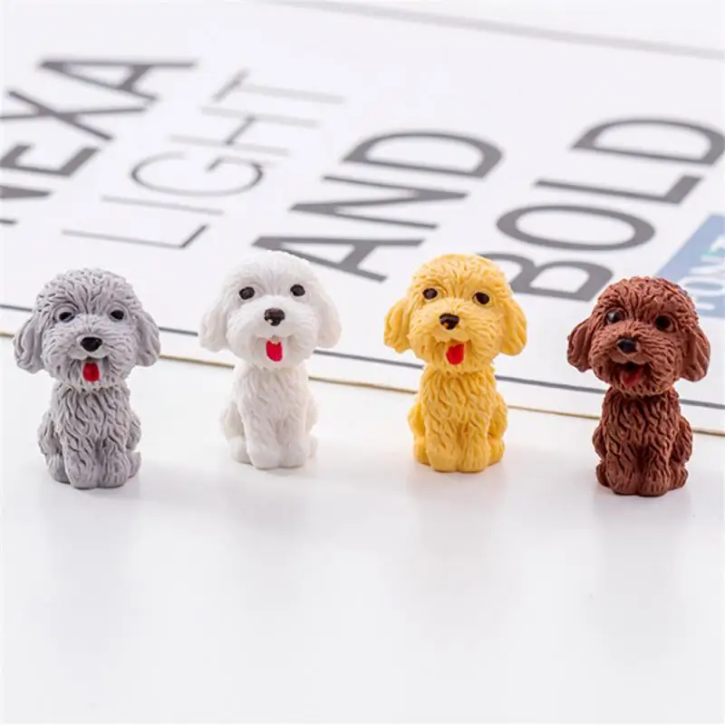 Gomme à crayon en caoutchouc style chiot mignon, fournitures scolaires, cadeau pour enfants, nouveauté