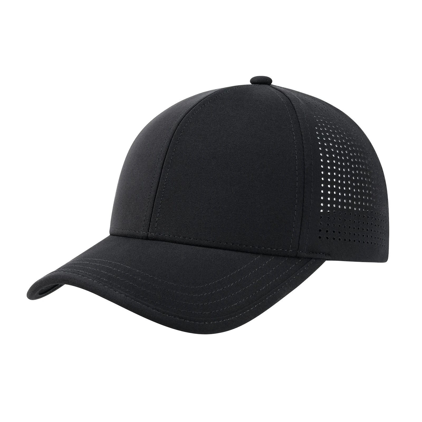 

BOTVELA Мужская структурированная боковая бейсболка с лазерной резкой и вентиляцией, регулируемая 6-панельная шляпа для активного отдыха