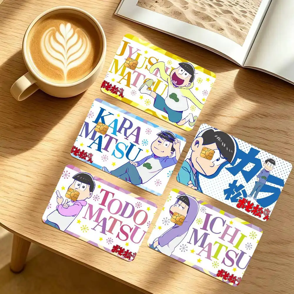 Anime Osomatsu-san   Cartoon Credit Card Skin Stickers For Bank Card Bus Metro Card Sticker Waterproof Women Gift