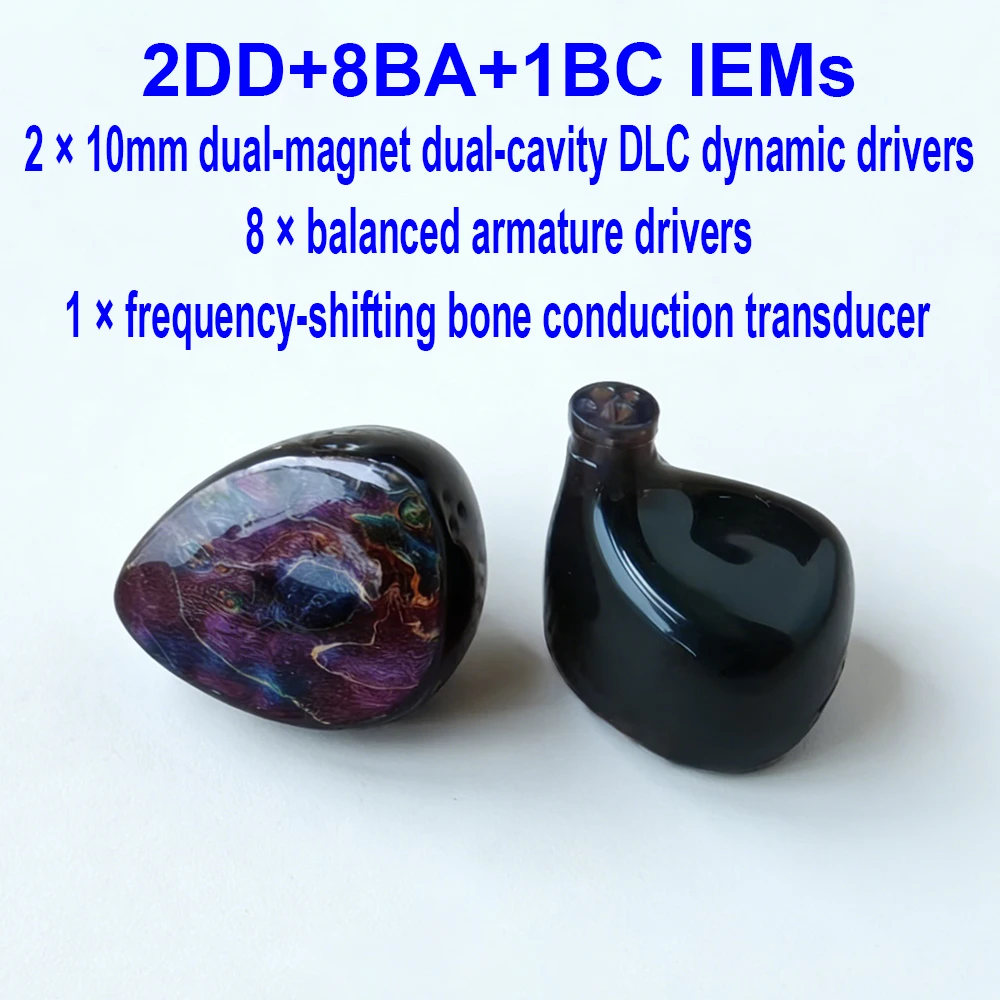 

Высококачественные внутриканальные наушники IEM, гибридные Hi-Fi проводные наушники 2DD+8BA+BC для аудиофилов, 2-контактные, 4.4 мм