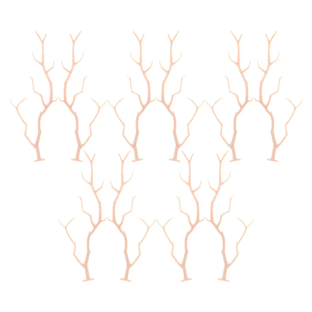 

10Pcs Artificial Antler Branches Plastic Decorative Fake Dry Branches for Home Party Vase Filling DIY Flower Arrangement Photo