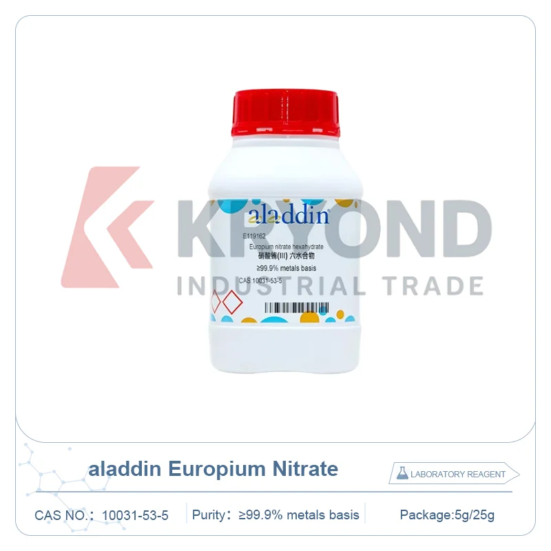 ALADDIN E119162 Europium III Nitrate Hexahydrate Laboratory Chemical Reagent Rare Earth Research Material CAS 10031 53 5 5g 25g