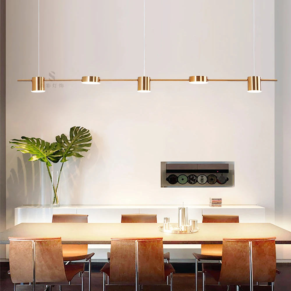 Modern Vintage Pendant Light Nordic Hanging Lamp Remote Dimming LED Art Ceiling Chandelier Gold Black for Kitchen Dining Room