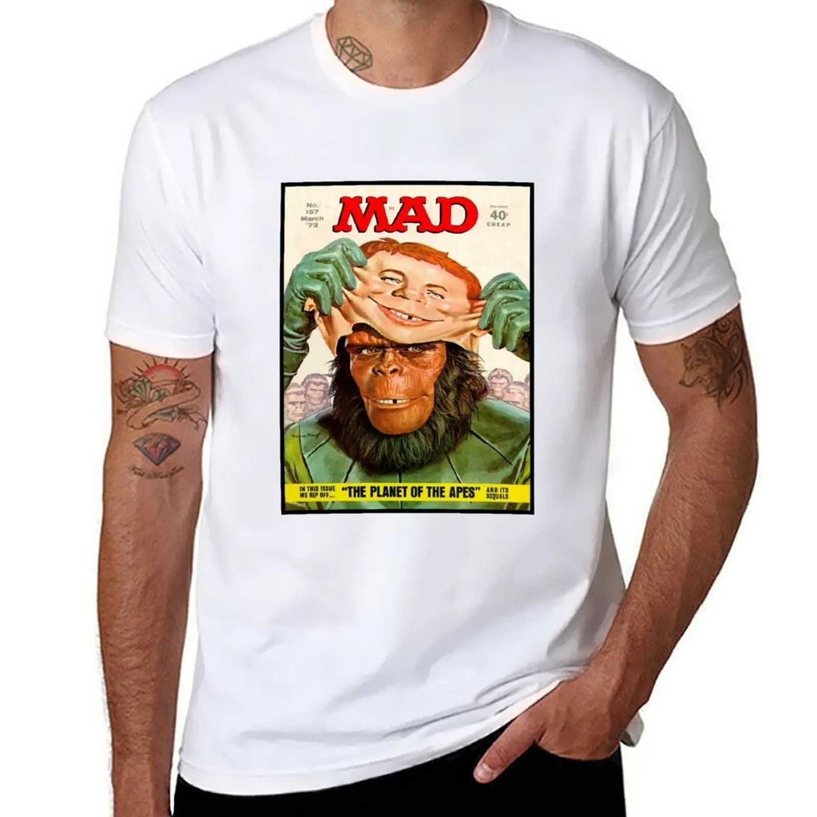 

YEP, ANOTHER GREAT CLASSIC MAD MAGAZINE COVER ART!!! T-Shirt cotton t shirt man t shirts for man pack white T-Shirt