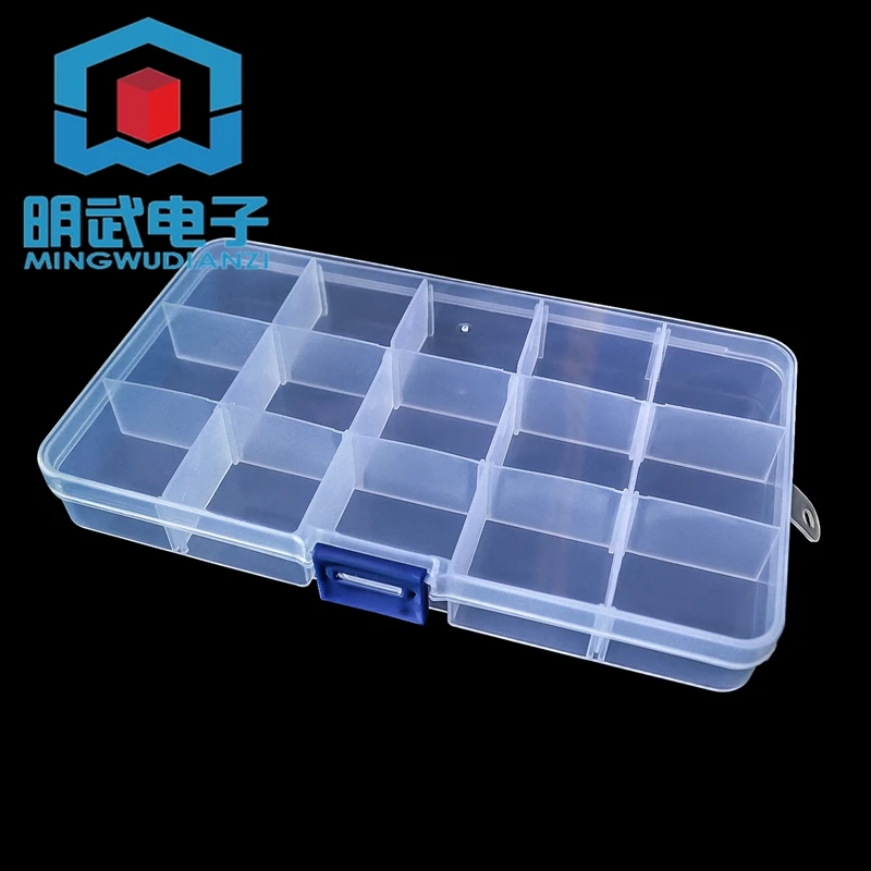 10/15 Grid Plastic Box Detachable Classification Parts Box Finishing Components PP Storage Box