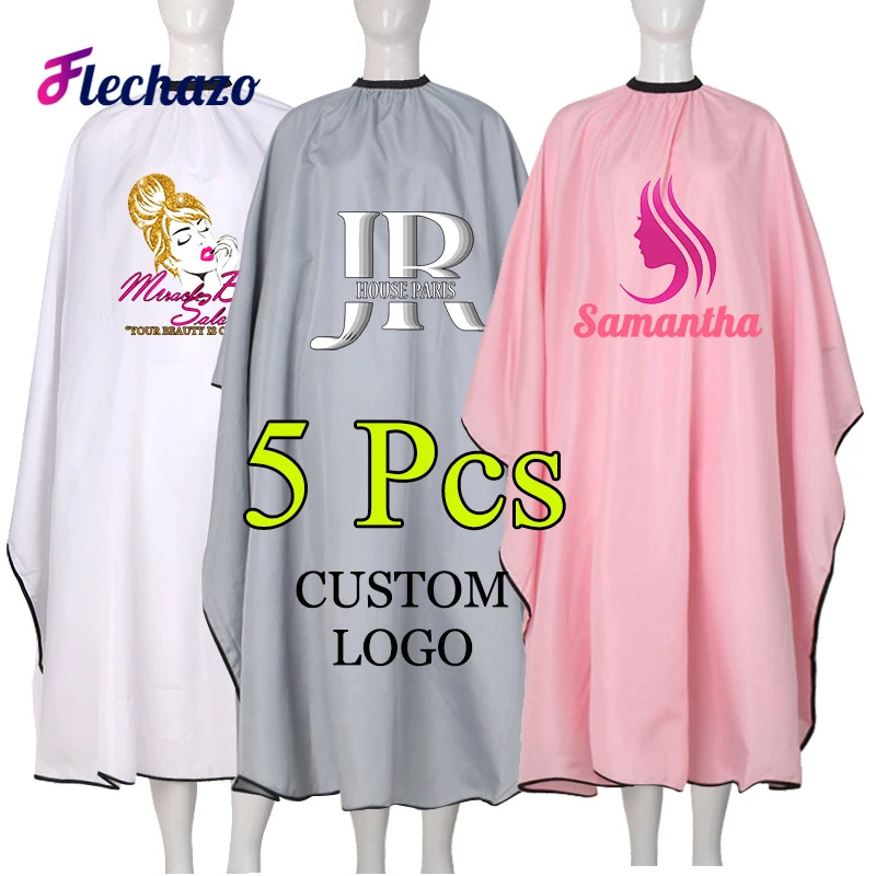 Hair Cut Cape Barber Umbrella Haircut Cape Apron - 5Pcs Logo Custom Hairdressing Cape Hair Styling Cape Coiffure Personnalisable