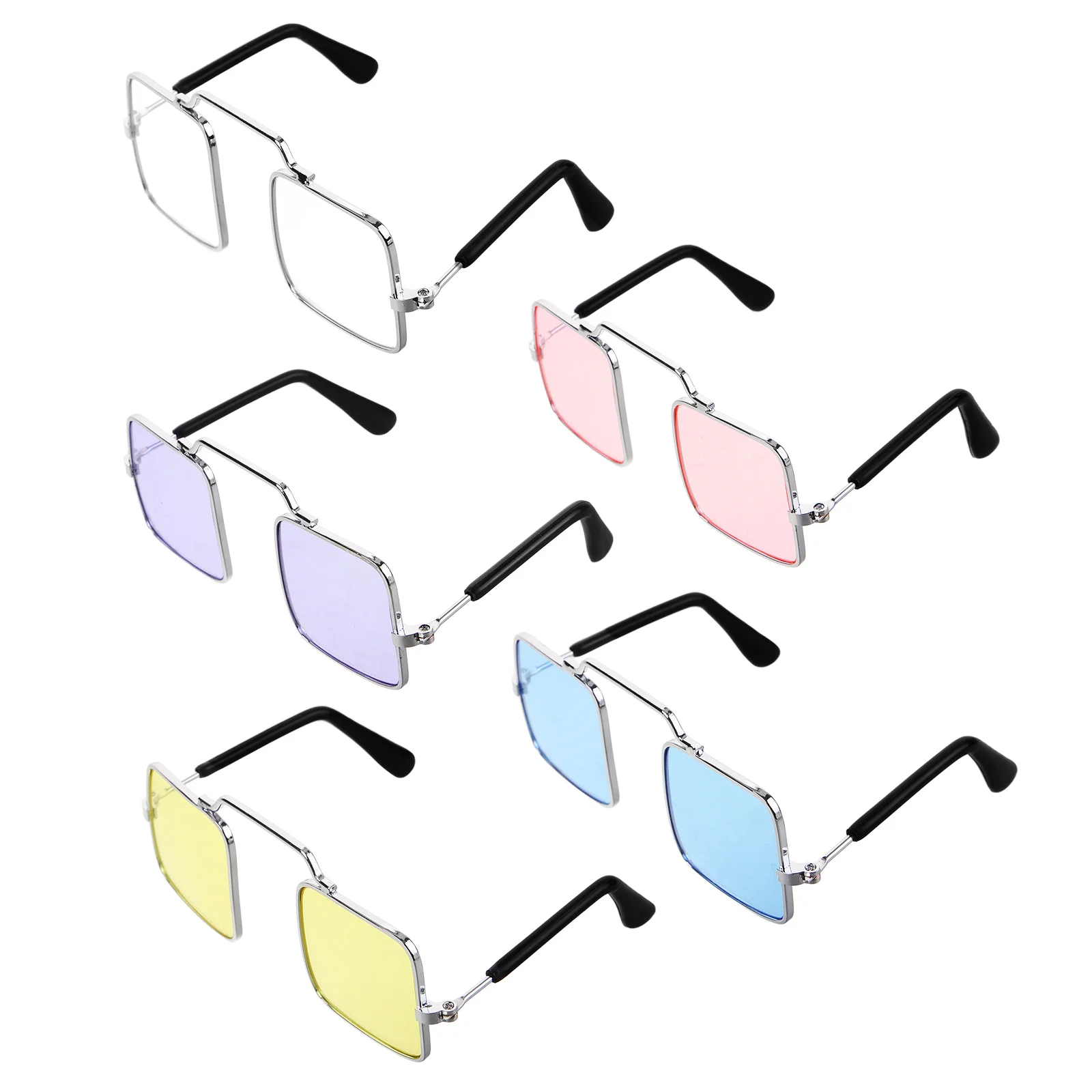 

5Pcs Pet Glasses Funny Spoof Creative Durable Colorful Lightweight Photo Prop for Cat Dog Party Fun Pet Glasses Spoof