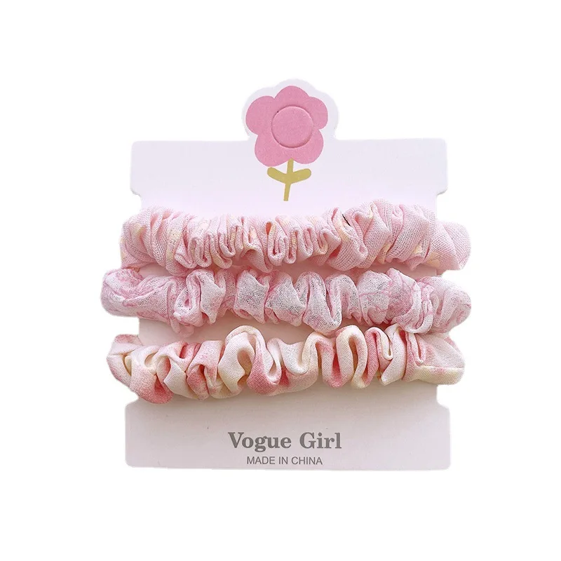 

Fashionable Scrunchies 3pcs Floral Print Ponytail Holders for Girls Women Party Daily