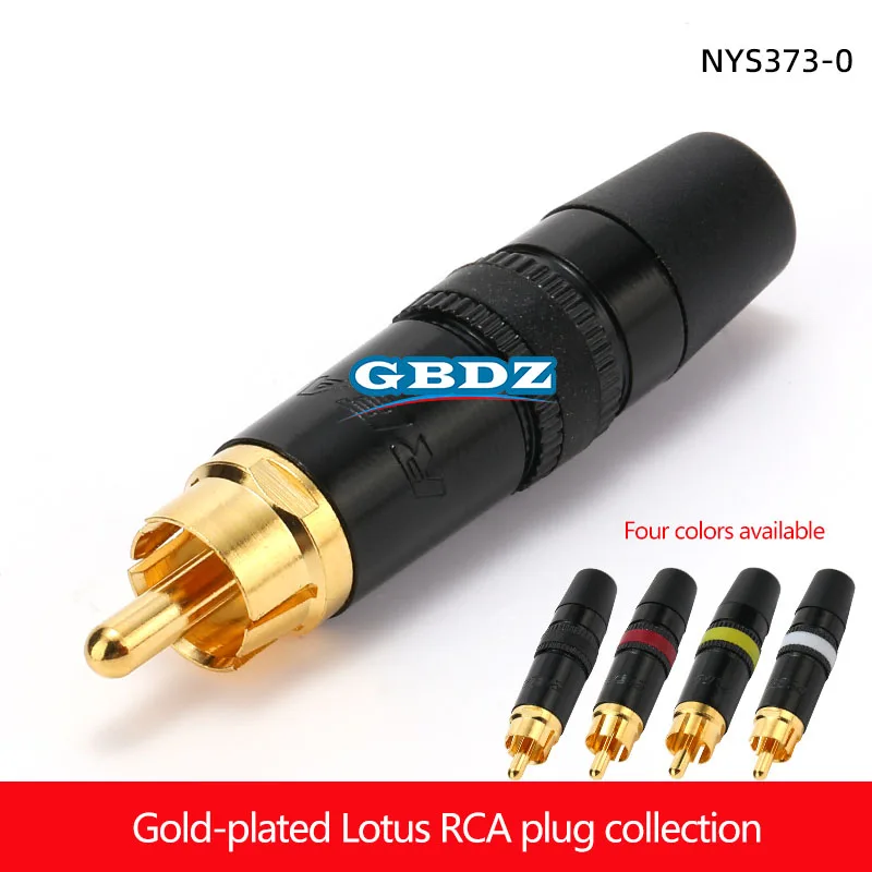 

REAN Black Gold Plated RCA AV Connector Plug for Home Theater NYS373-0 Gold Plated Clear Signal