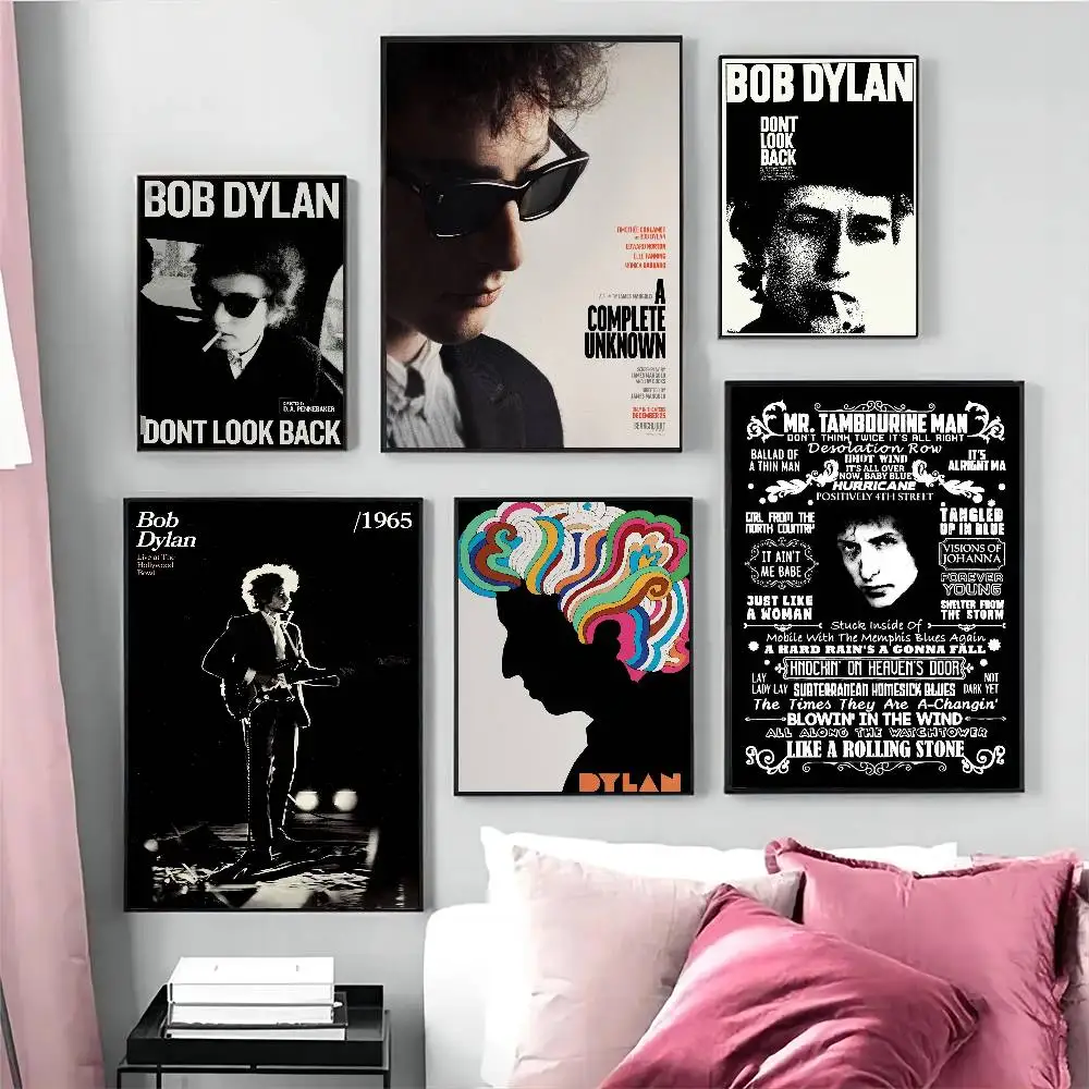 المغني الكلاسيكي بوب ديلان الفيلم الكلاسيكي الملصقات خمر غرفة بار مقهى ديكور الشمال ديكور المنزل #5