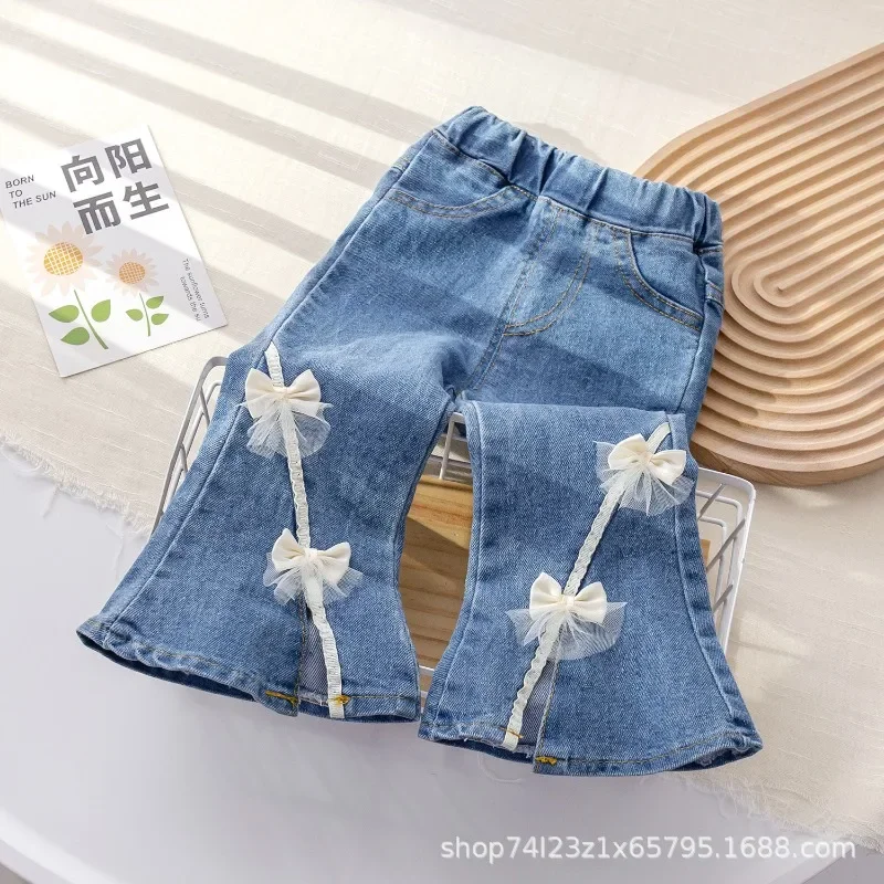 Toddler Girl Basic Skinny Jeans Children Spring Fall Straight Denim Pants New Baby Comfy Outer Wear Casual Kid Soft Long Trouser