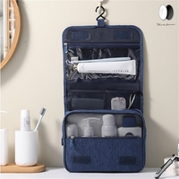 Portable Toiletry Washbag with Hanging Hook Waterproof Women Bathroom Cosmetic Storage Bag Large Capacity Travel Men Makeup Case