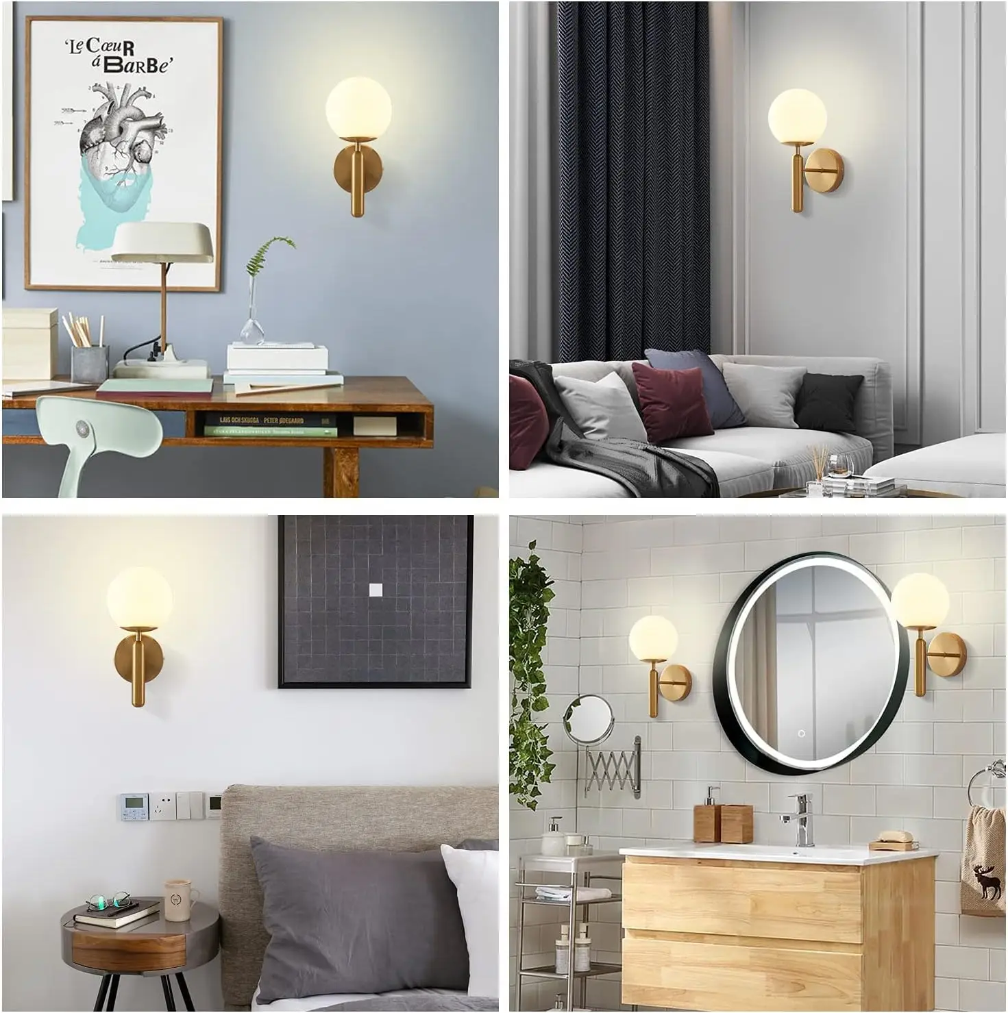 Modern Indoor Wall Light Lamp Suitable For Bedroom Bedside Living Room Home Decor Light Fixture
