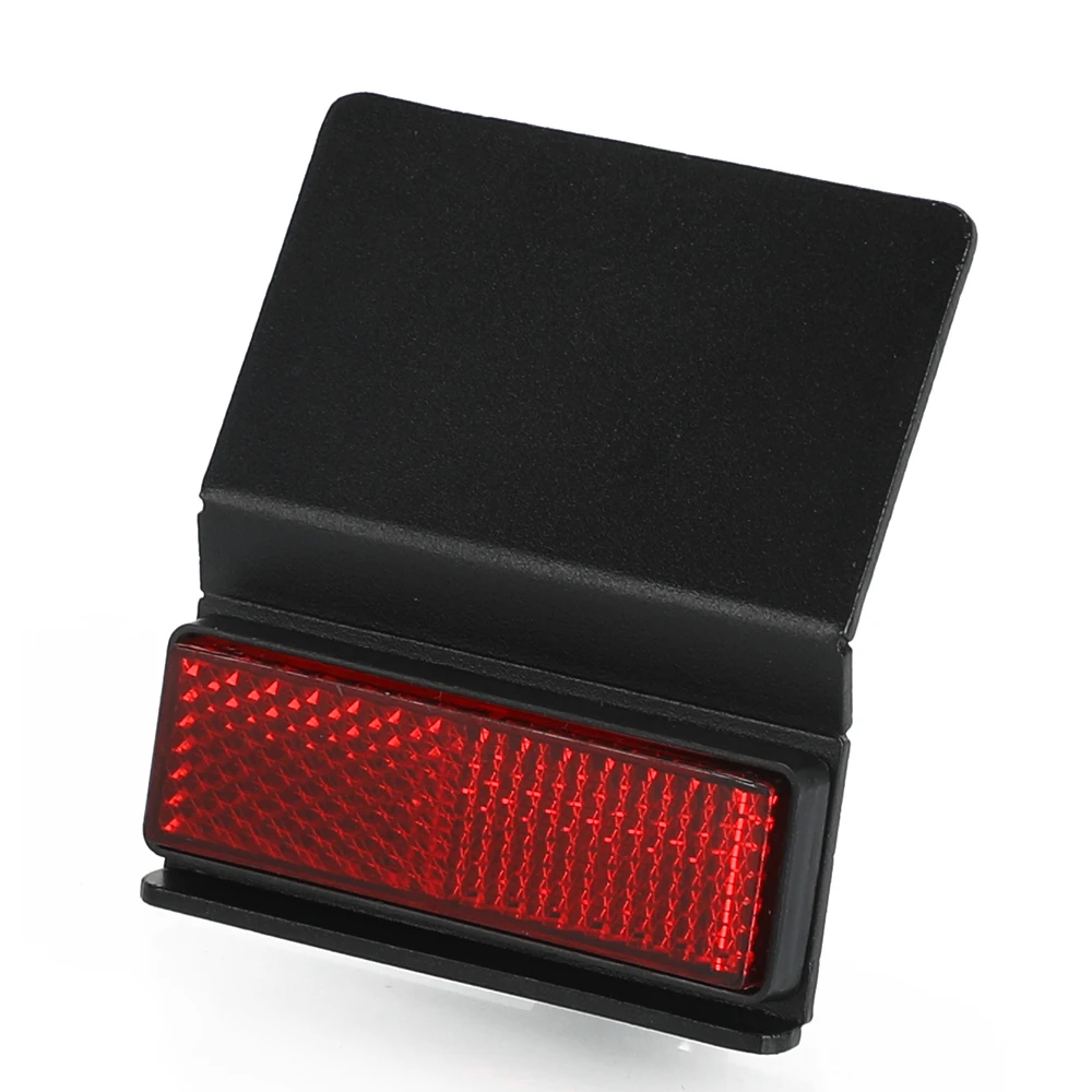 NEW Universal Motorcycle License Plate Holder Parts Extend Tail Reflector Quad Red Rectangle Reflective Plate Warning Reflector