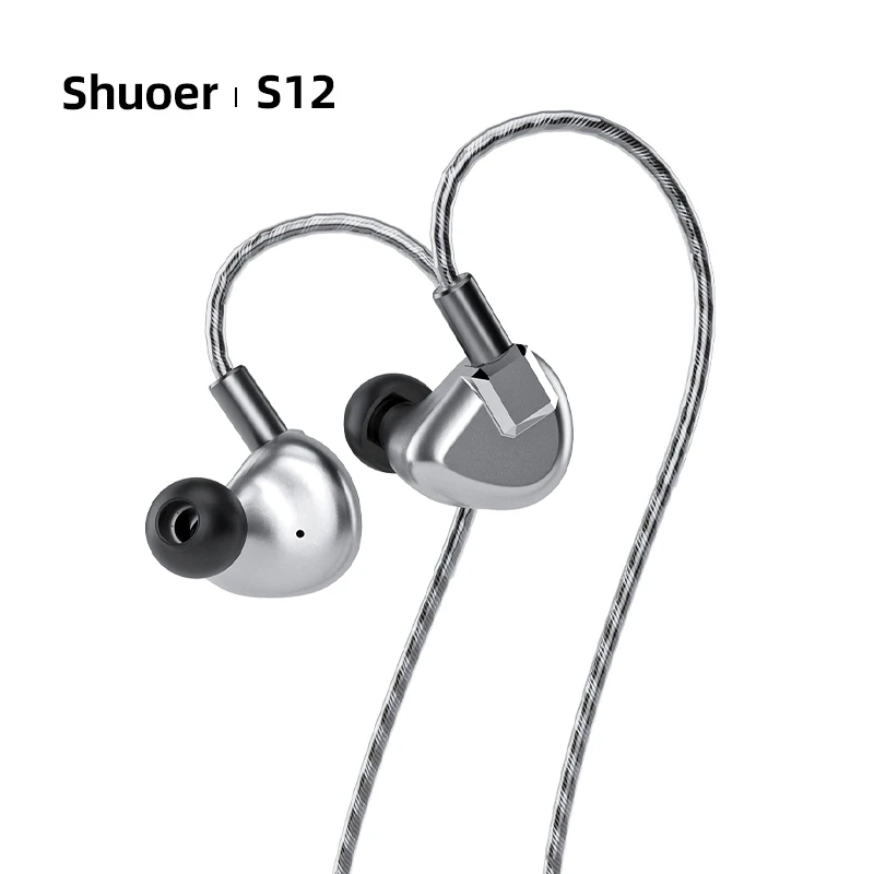 

Shuoer S12 IEM Hifi Earphone 14.8mm Planar Magnetic Transducer In-ear Headphone 102dB 3.5mm 4.4mm Balanced 0.78mm Dual Pins