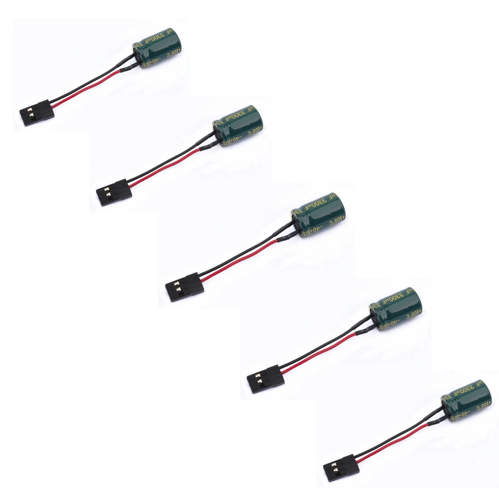 5 Stück 3300 UF 16 V Spannungsschutz A3 Flight Control Receiver Großer Kondensatorschutz mit Stecker für RC Drohnen FUTABA FLYSKY – Detail 12