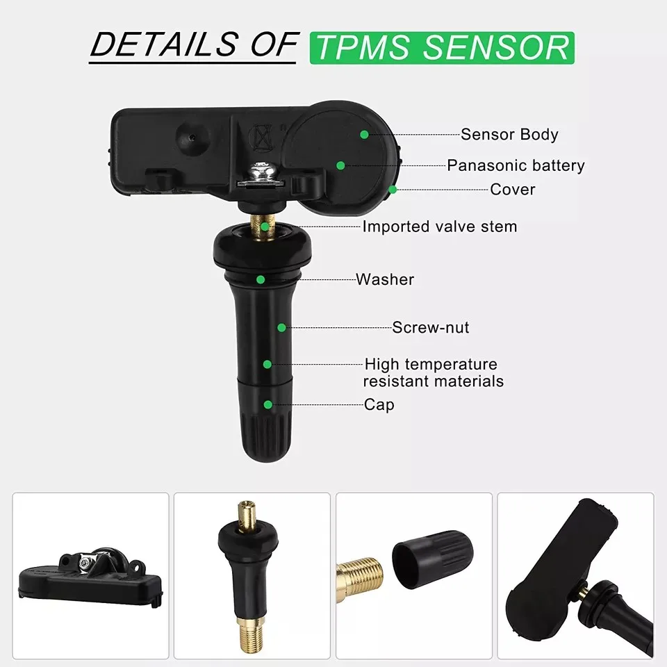 4Pcs 13586335 TPMS Tire Pressure Sensor For Buick/Cadillac/Chevrolet/GMC Savana/Saturn Outlook 25920615 22853741 315MHZ