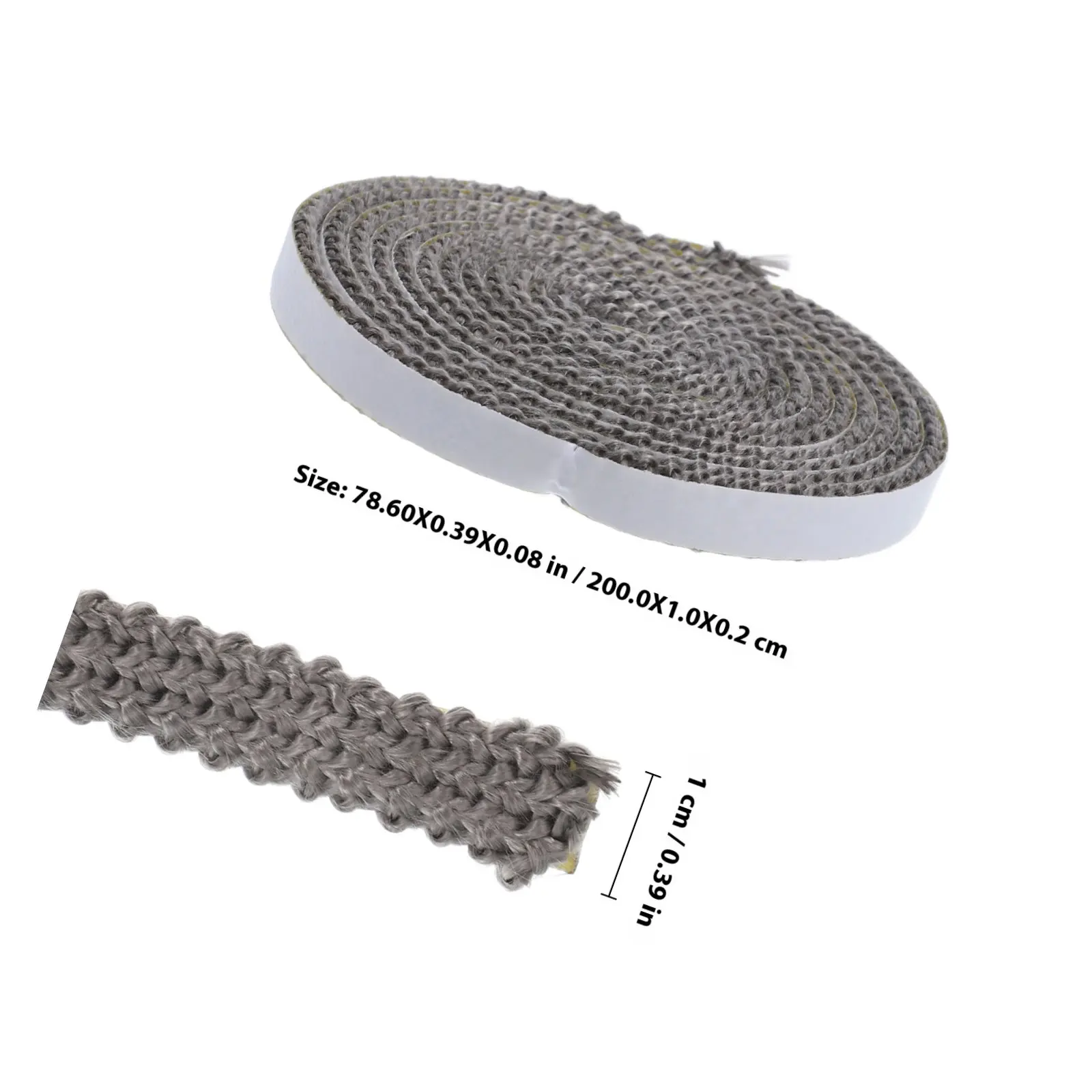 1 Roll Stove Door Seal Tape Self-Adhesive Flat Fiberglass Rope High Temp Fireplaces Rope Wood Stove Gasket Fire Seal Liner