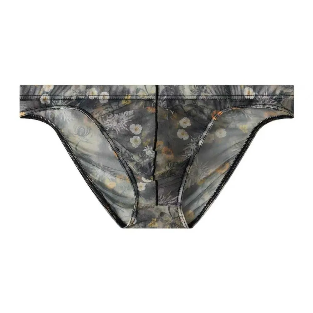 Comfortable Low Waist Male Underwear Mesh Stretch Men Briefs Breathable Soft Panties Daily