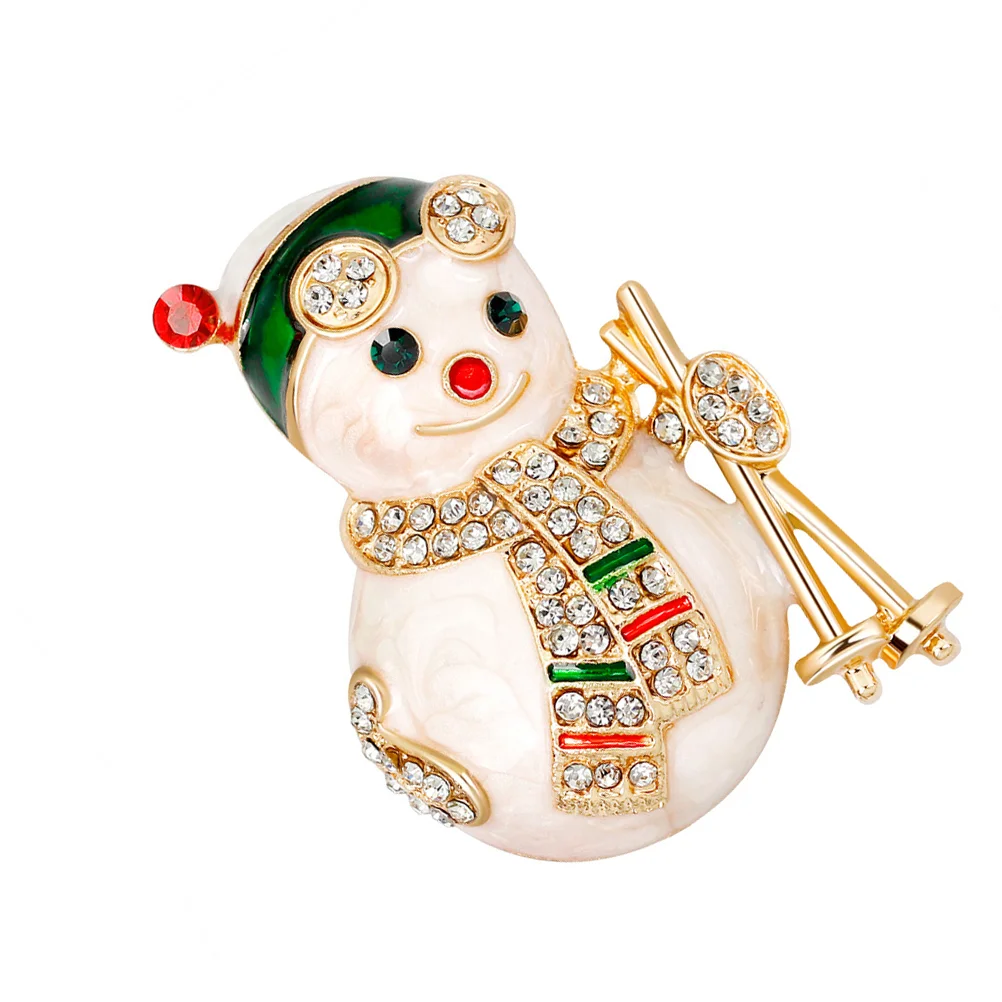 

Fashion Cartoon Christmas Snowman Brooch Colorful Festive Clothes Pin Shirt Suit Sweater Enamel Boutonniere