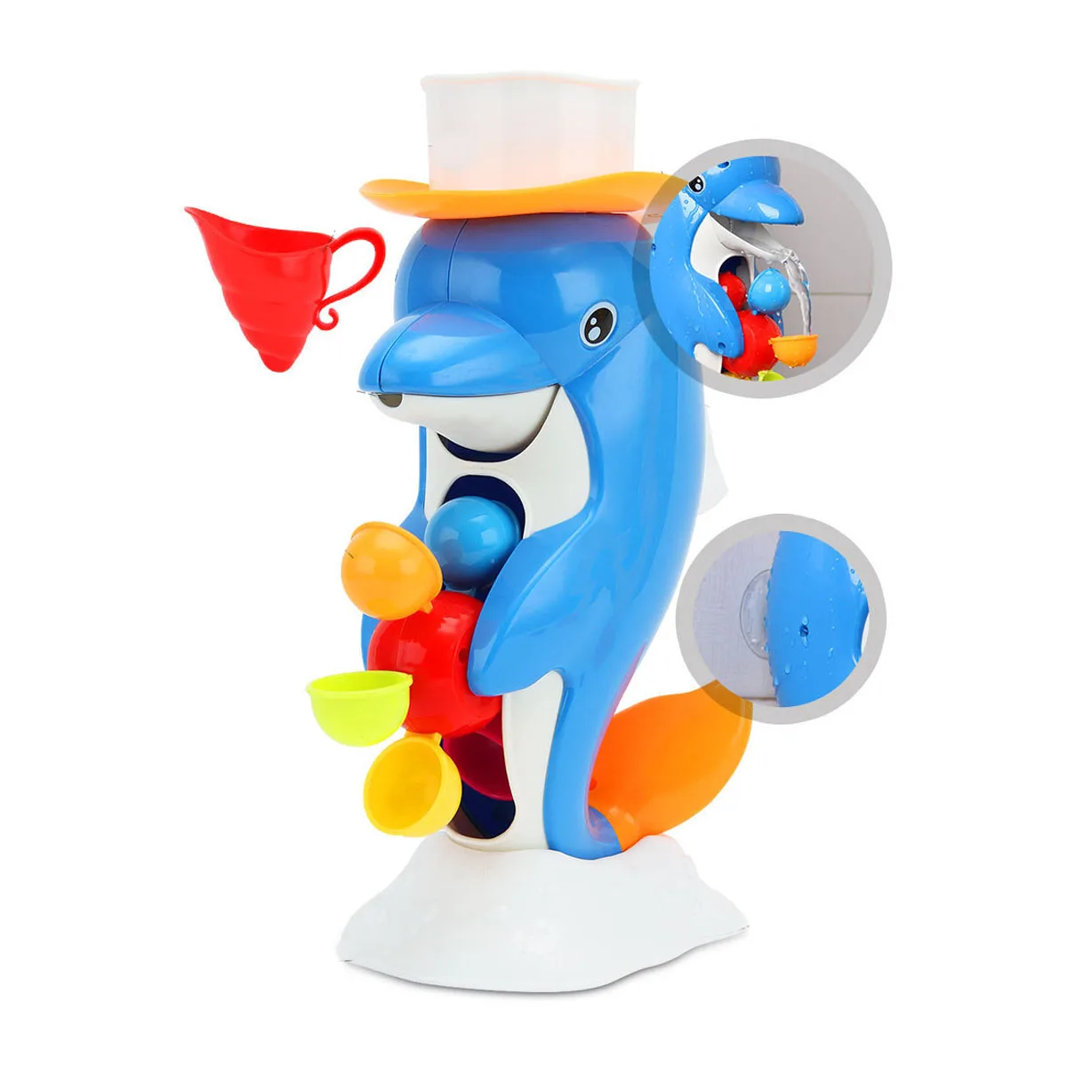 Pro 1 pz bagno bambino bambini bambino balneazione strumento di spruzzatura d'acqua vasca da bagno delfino