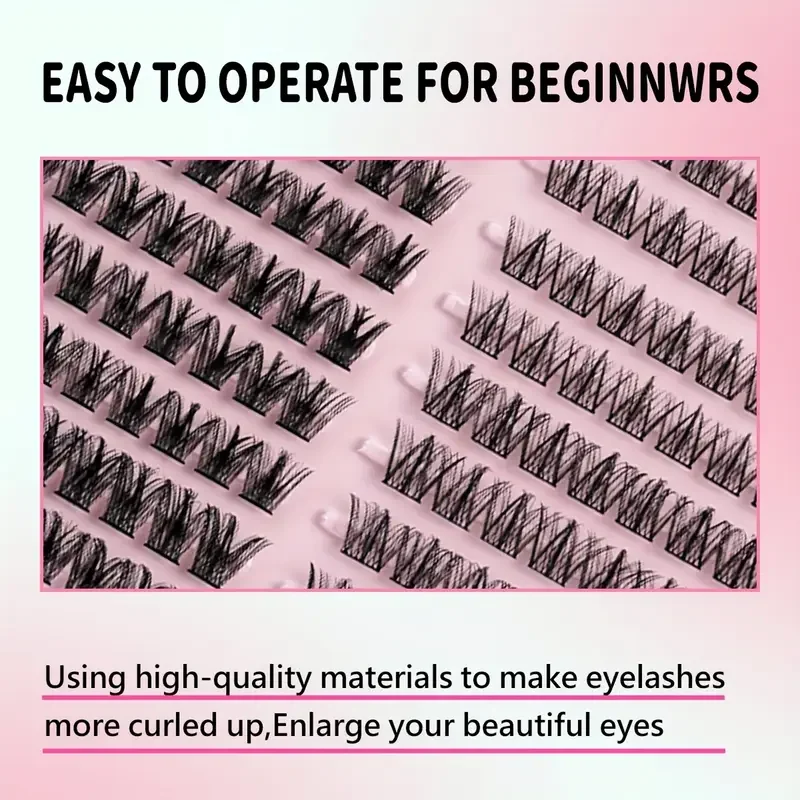 220本のウラルスタイル混合つけまつげ、直径8-16mm、D型カールデザイン、外観を強化するのに最適