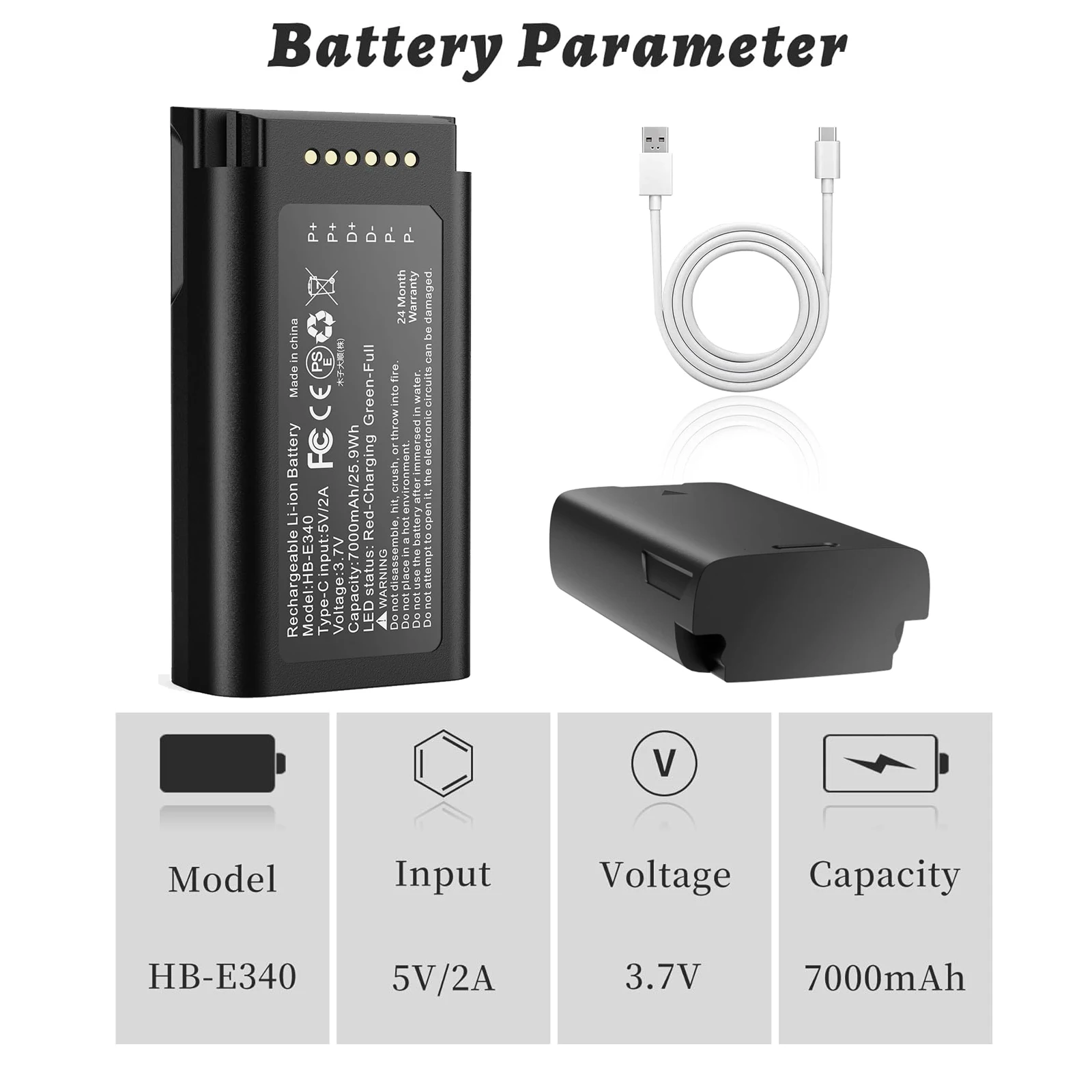 7000mAh Rechargeable Lithium Battery For Eufy