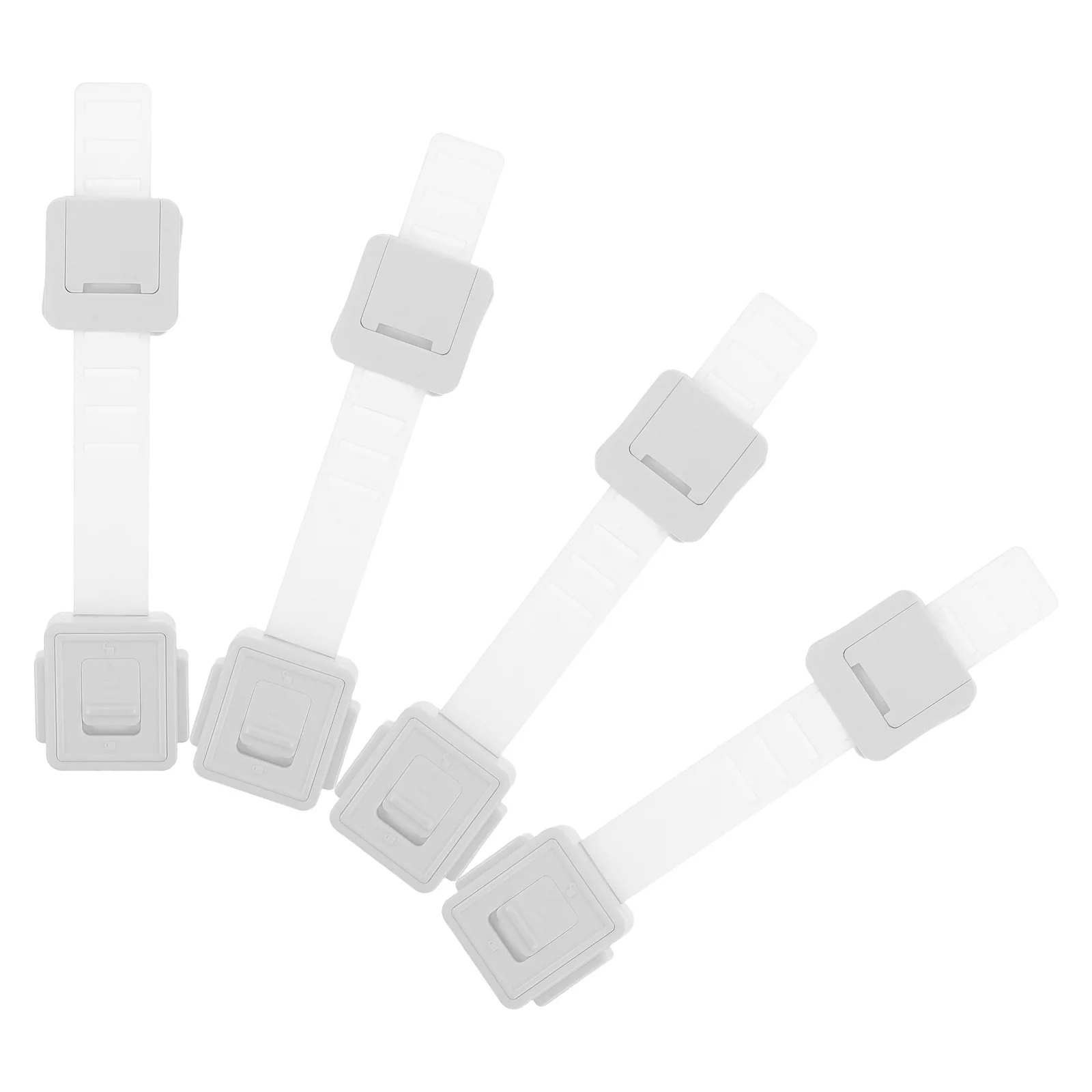 

4Pcs Child Safety Cabinet Locks White Babyproof Drawer Locks Secure Childproof Cupboard Latches for Toddlers Kitchen Bathroom