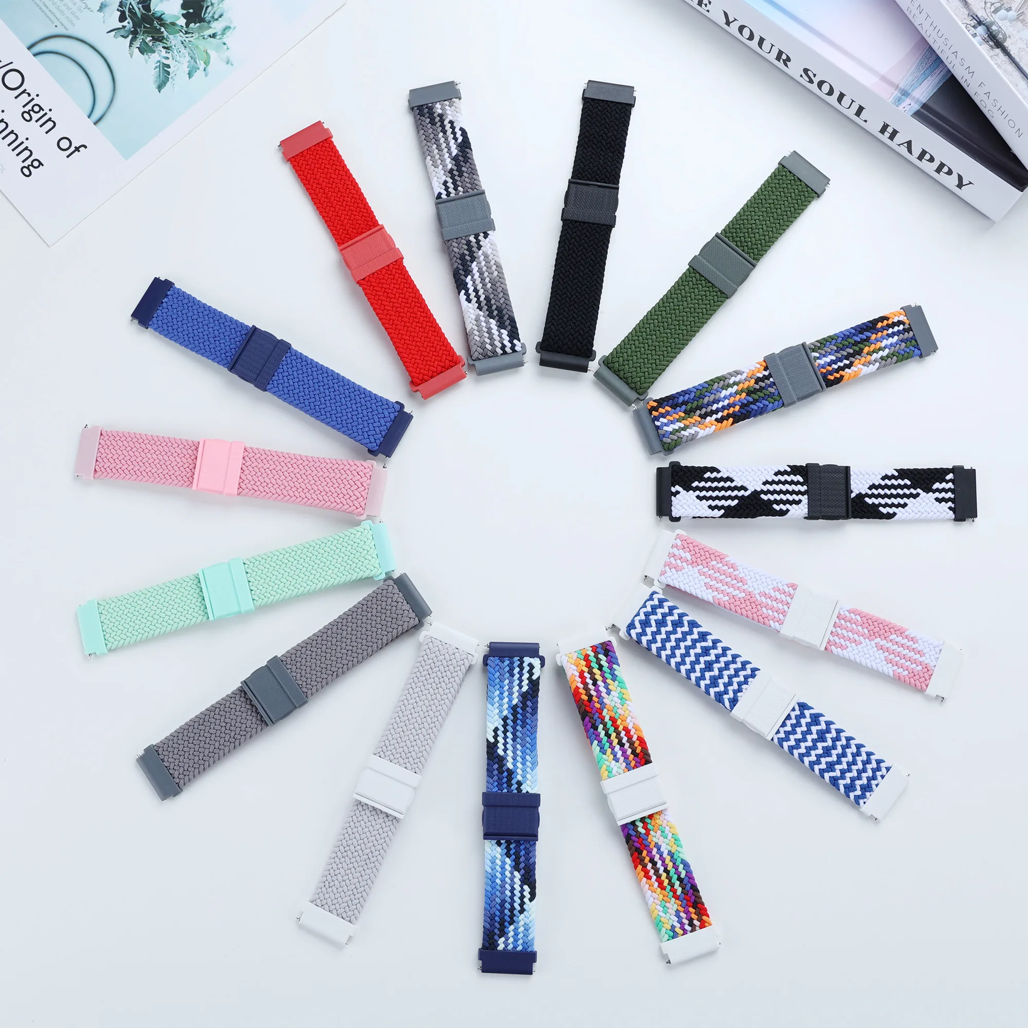 샤오미 MI 워치 S1 프로 액티브 나일론 팔찌 시계 밴드, Mijia 쿼츠 워치용 스포츠 스트랩, Mi 워치 S4 S3 S2 46 42mm, 20mm, 22mm