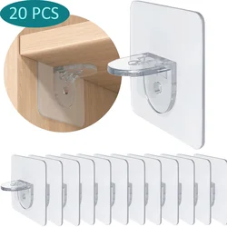 Shelf Support Sticky Nail Self-adhesive Wardrobe Shelf Support Clip Wall Hanging Rack Partition Punch-free Hook Strong Bracket
