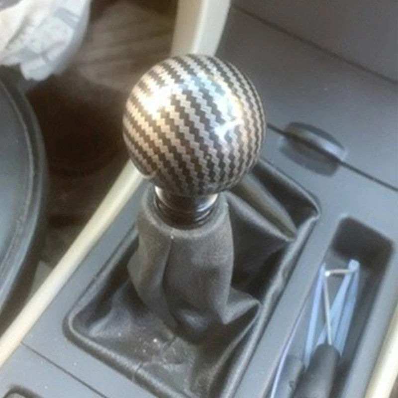 

Universal 5 6 Speed Car Gear Shift Knob Carbon Fiber Manual GearShifter Stick Lever Pen AT MT Shifter Lever