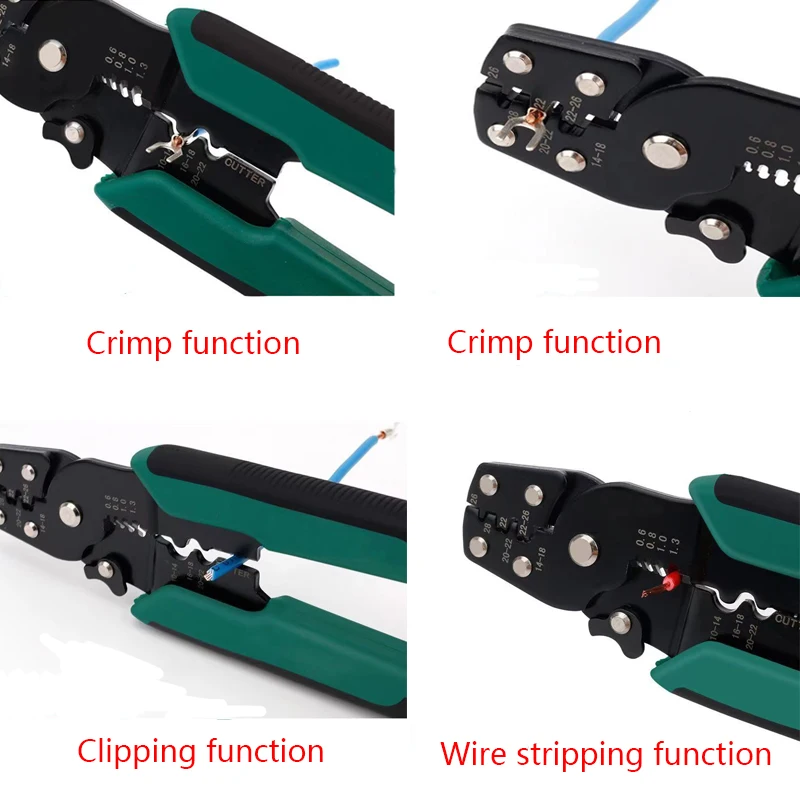 Multi-function Mini electric terminal crimping pliers With Wire stripping Cutting  Hand Crimping Tool Multiple connector kits