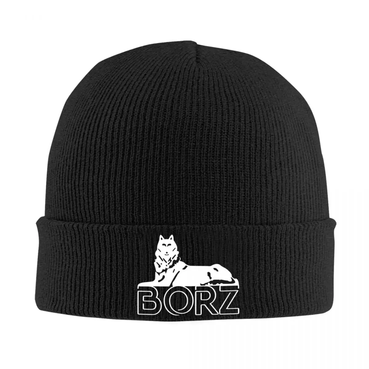 CHECHEN BORZ สีขาวหมวกหมวกสุนัข Retro หมวกผู้ชายผู้หญิง Kpop ถักหมวกฤดูหนาวออกแบบ WARM Soft Beanie หมวก