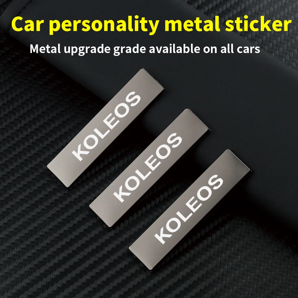 4pcs 3D Metal Logo Car Trunk Sticker Emblem Car Window Wiper Exterior Sticker For Renault KOLEOS LOGAN MEGANE SANDERO SCENIC